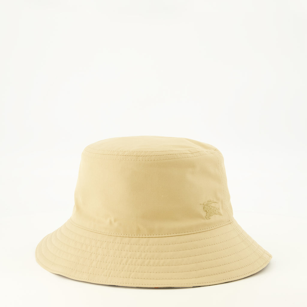 Chapeaux, casquettes et bonnets Sombrero de Cubo Reversible de Gabardina de Algodón Burberry Beige Unisexe