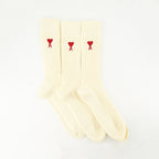 Ropa interior y homewear Calcetines AMI Heart Ami PARIS Beige Unisexo
