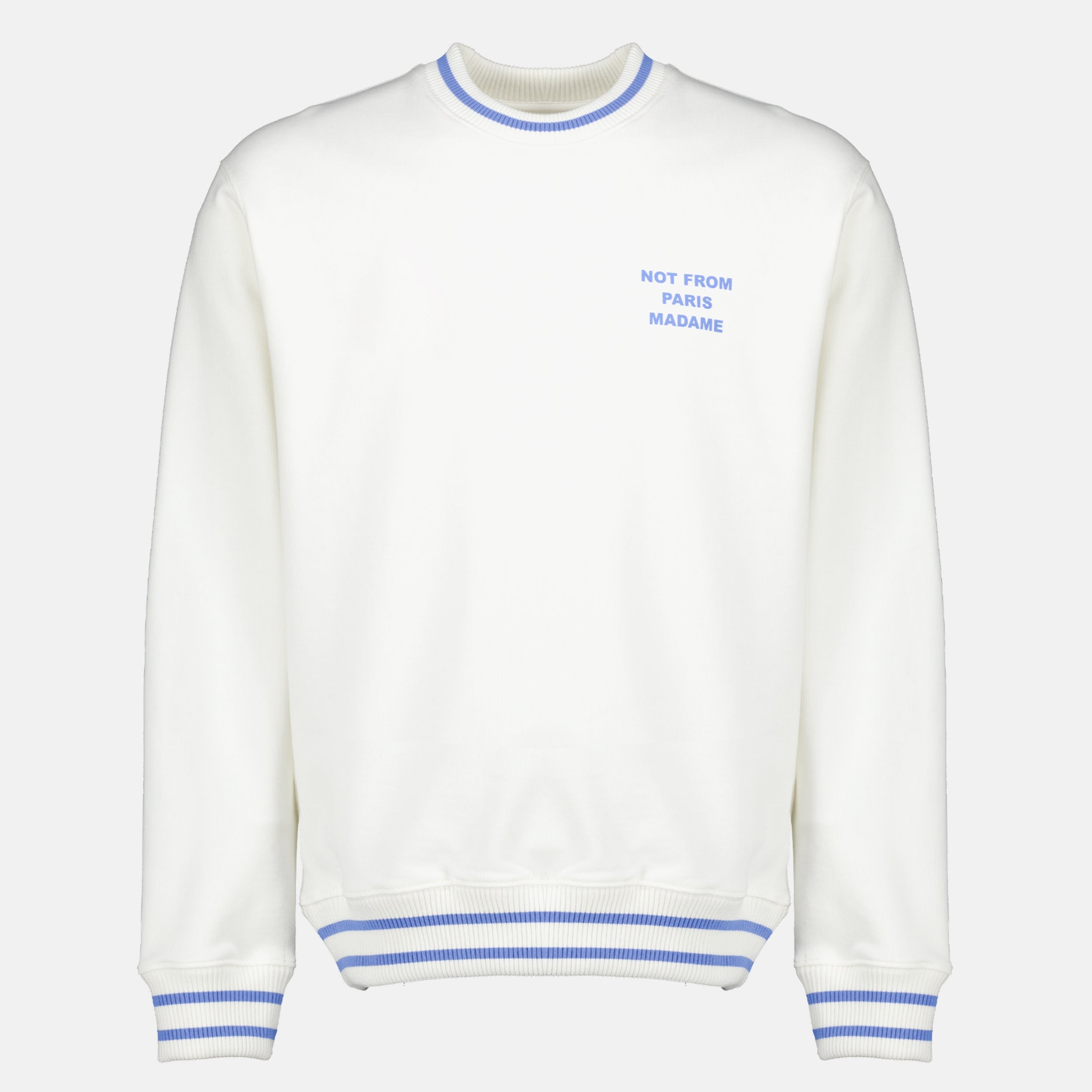 Sweatshirts 스포츠 슬로건 화이트 스웨트셔츠 Drole De Monsieur Blanc Homme