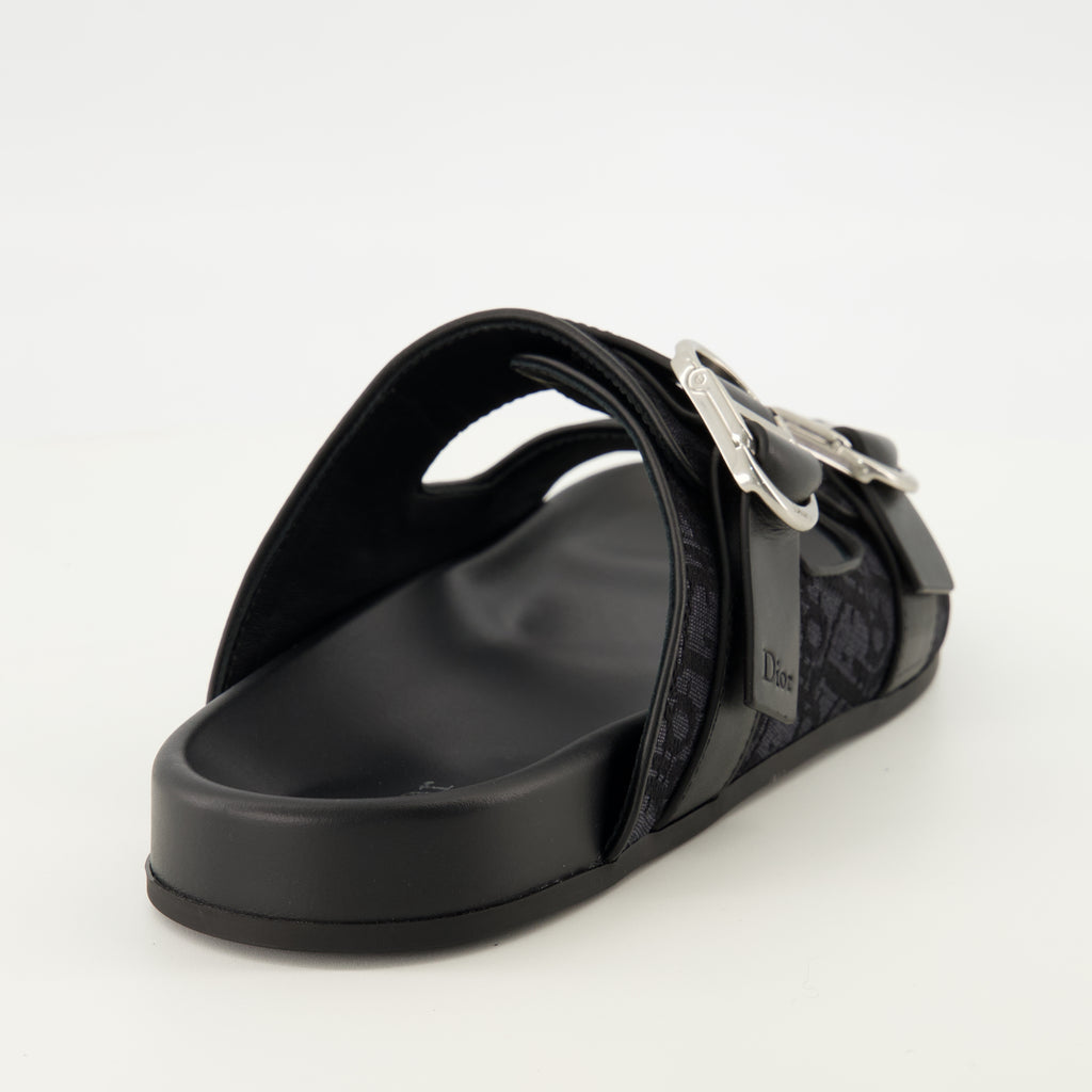 Chaussures ouvertes ブラックのアクアキャンバスサンダル Dior Noir Homme