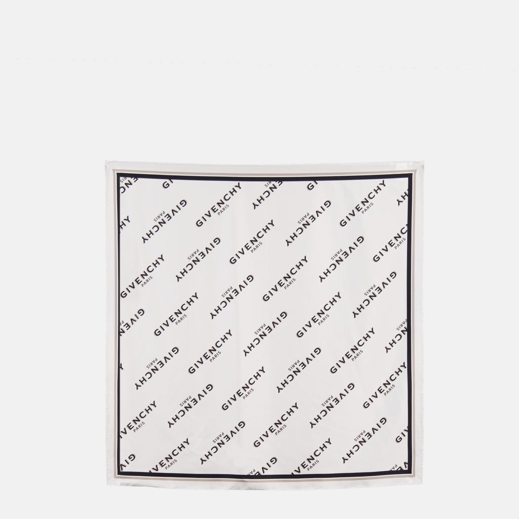 Image de l'article Carré de soie Shadow blanc de la marque Givenchy pour Femme - Saison Automne-Hiver 2025 - Vue de Face