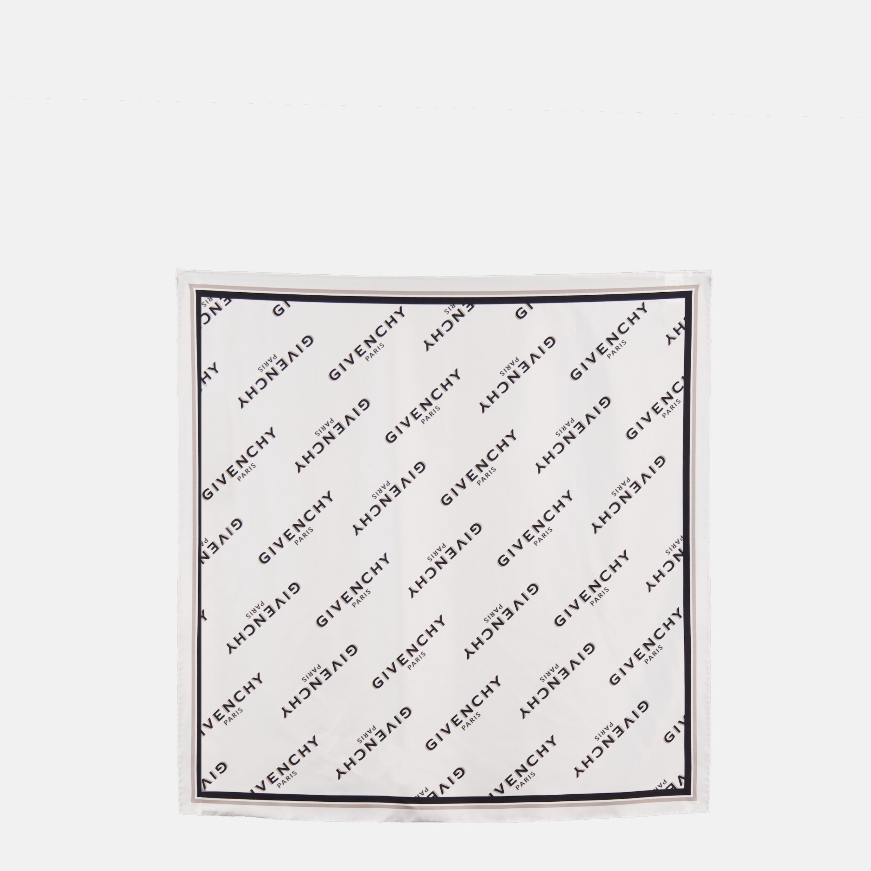 Bild des weißen Shadow-Seidenschals der Marke Givenchy für Frauen - Herbst-Winter 2025 - Vorderansicht