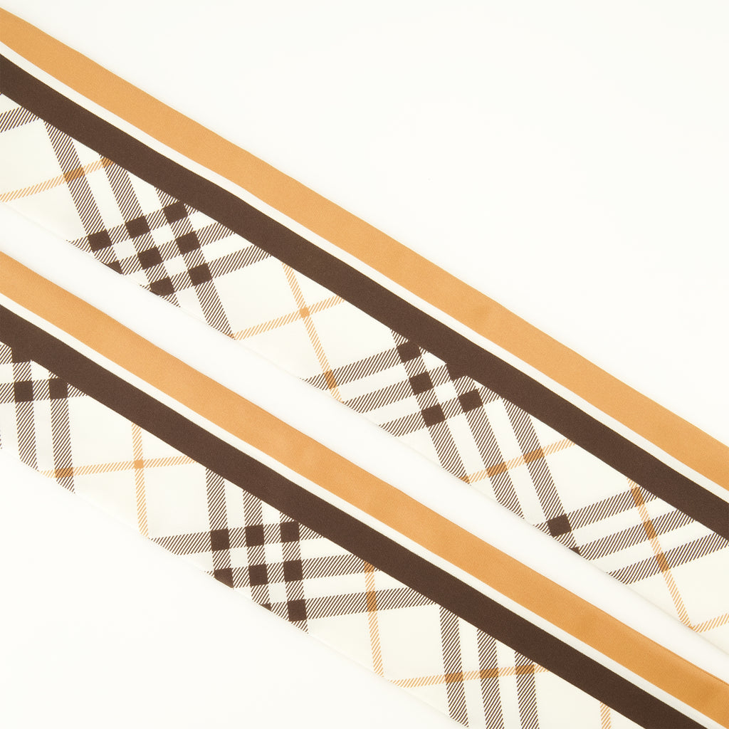 Écharpes, foulards et gants Bufanda de Seda Check Knight Burberry Beige Unisexe