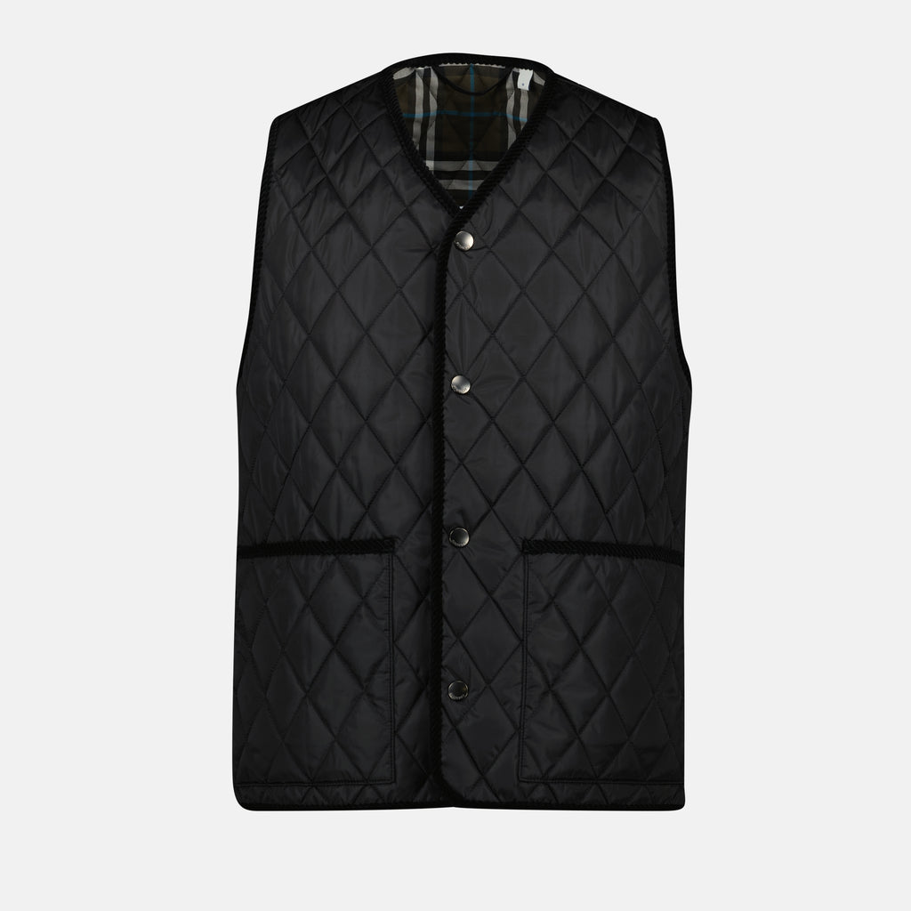 Jackets Tiverton Black Sleeveless Jacket Burberry Black Homme