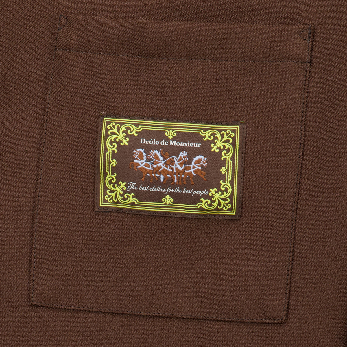 Chemises Brown Elastic Shirt Drole De Monsieur Marron Homme