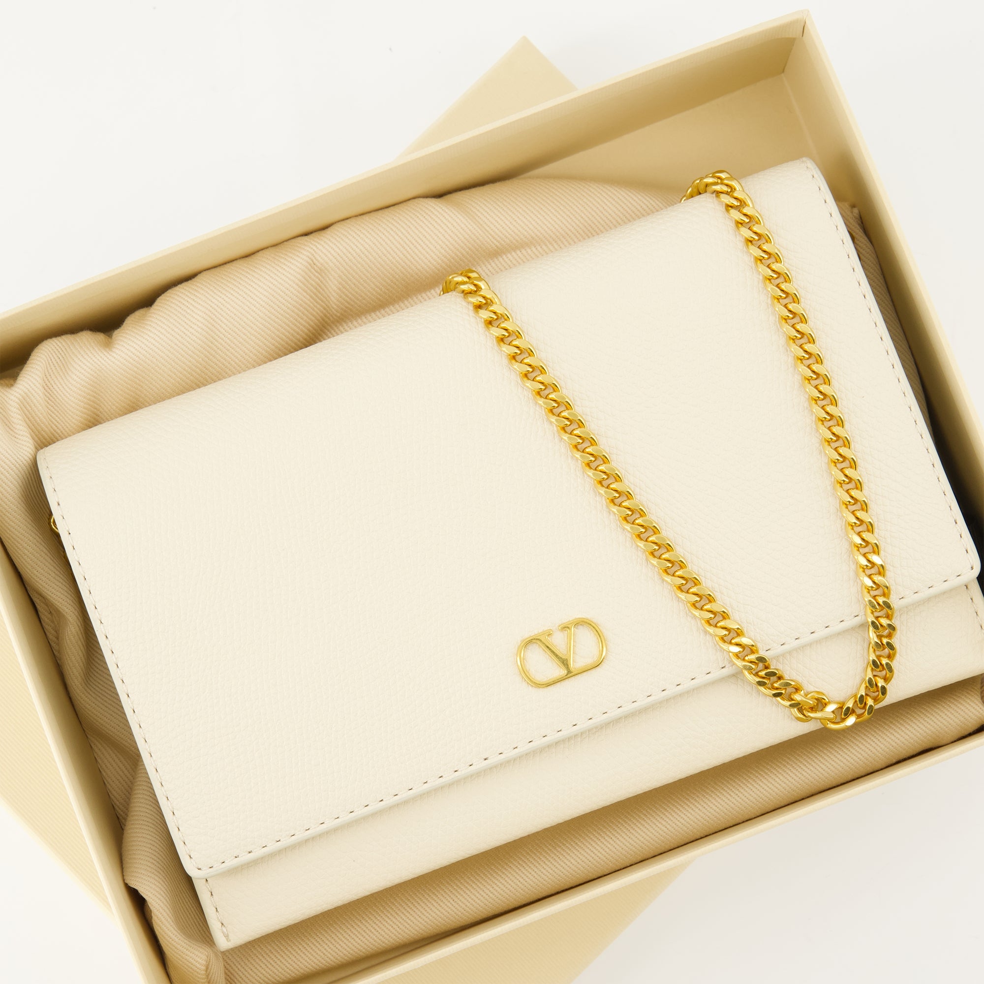 Sacs bandoulière Bolso de Cadena VLogo Valentino Garavani Blanc Femme