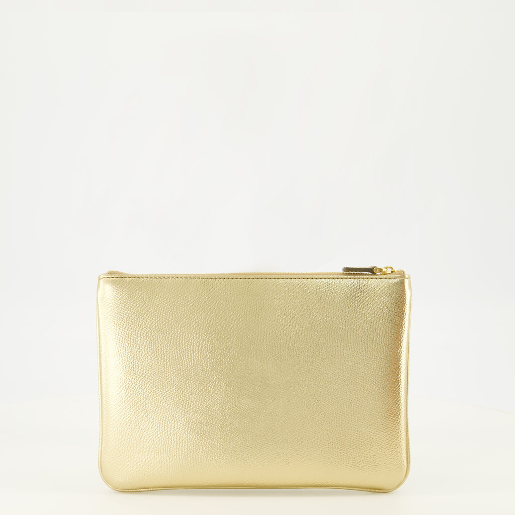 Pochettes Pochette in pelle lamé VLogo Valentino Garavani Doré Femme