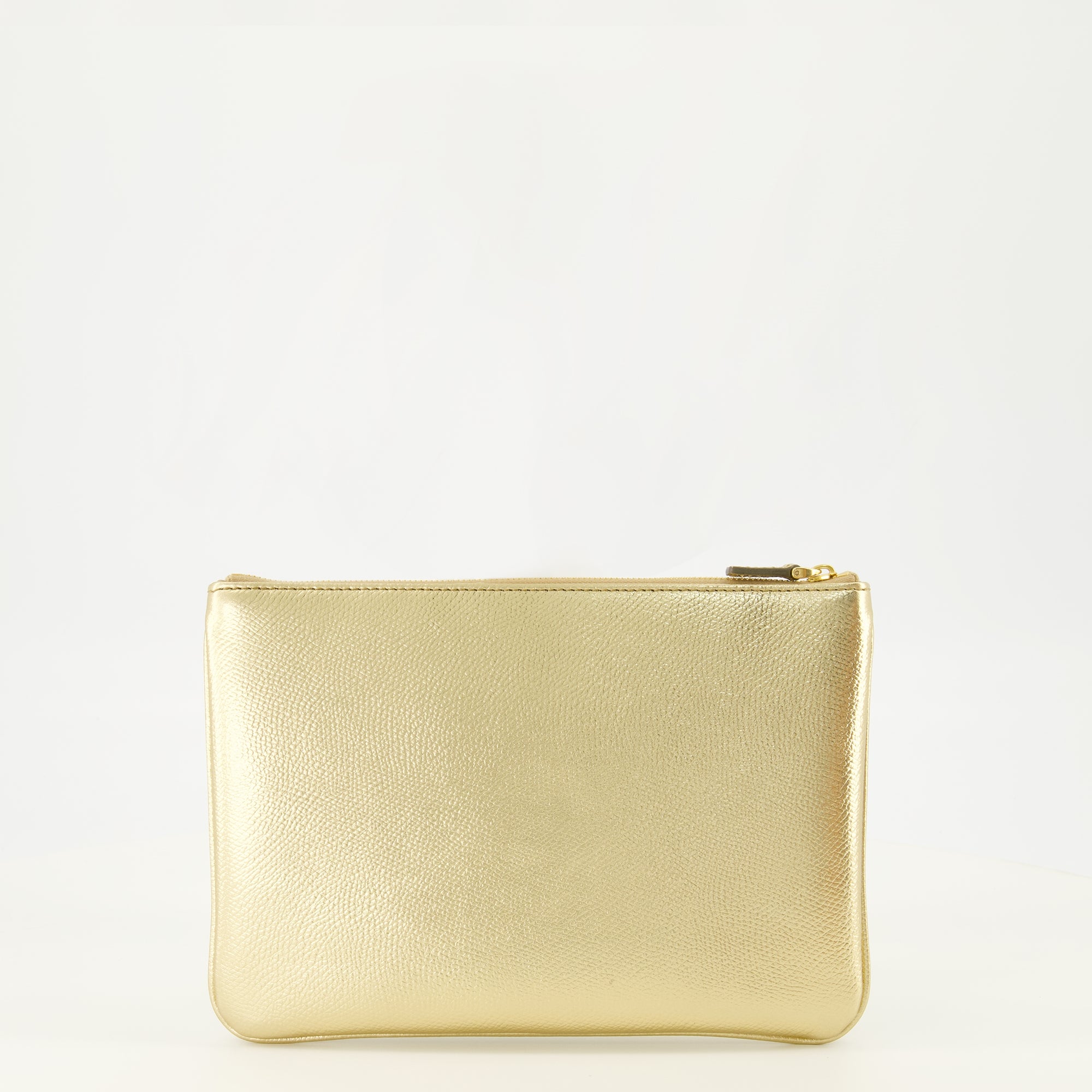 Pochettes Pochette VLogo en cuir lamé Valentino Garavani Doré Femme