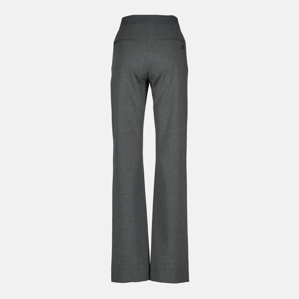Image of the P-Romise-S1 gray tailored pants by Diesel for Women - Spring-Summer 2026 - Back View