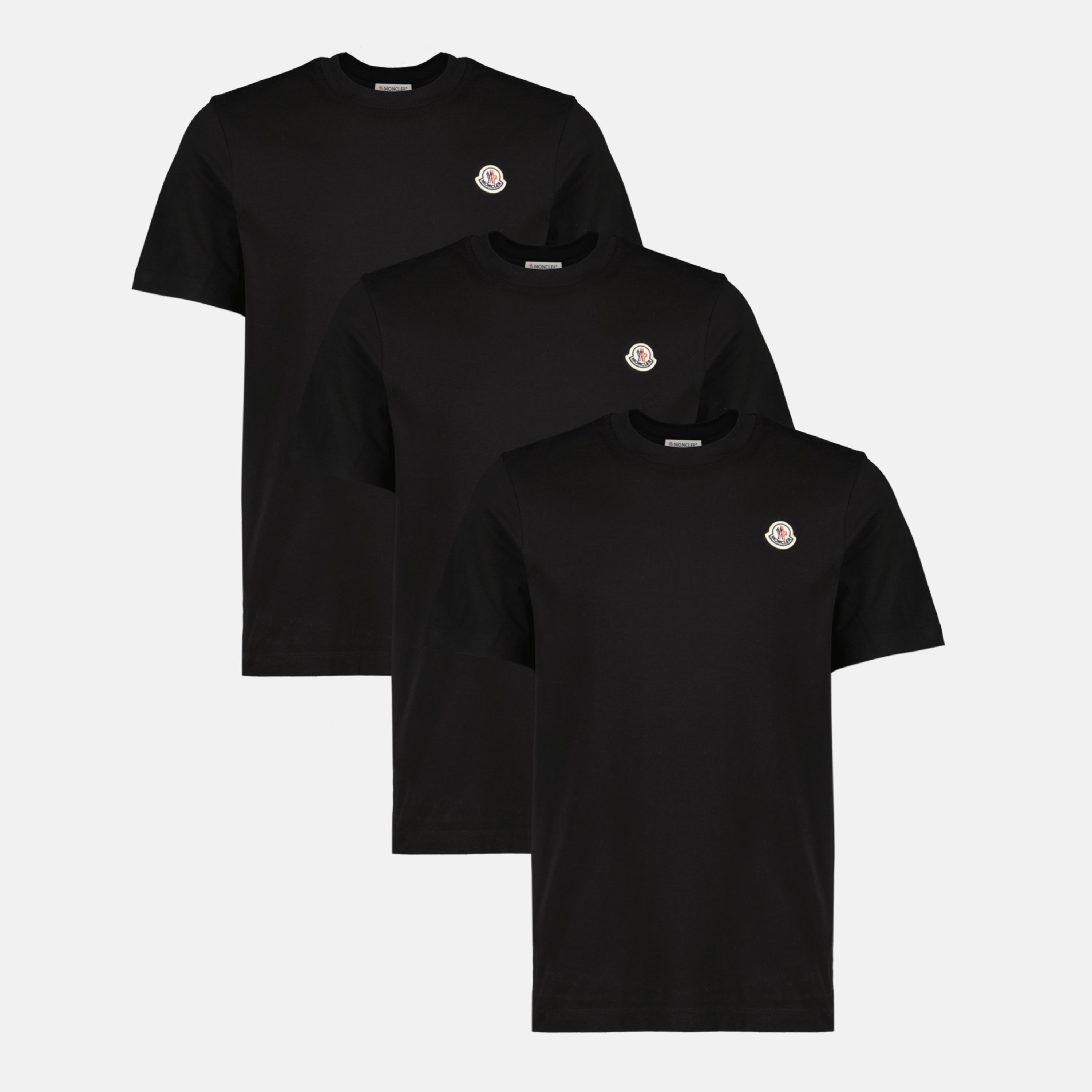 Immagine dell'articolo Lotto di tre t-shirt nere del marchio Moncler per Uomo - Stagione Primavera-Estate 2026 - Vista Frontale