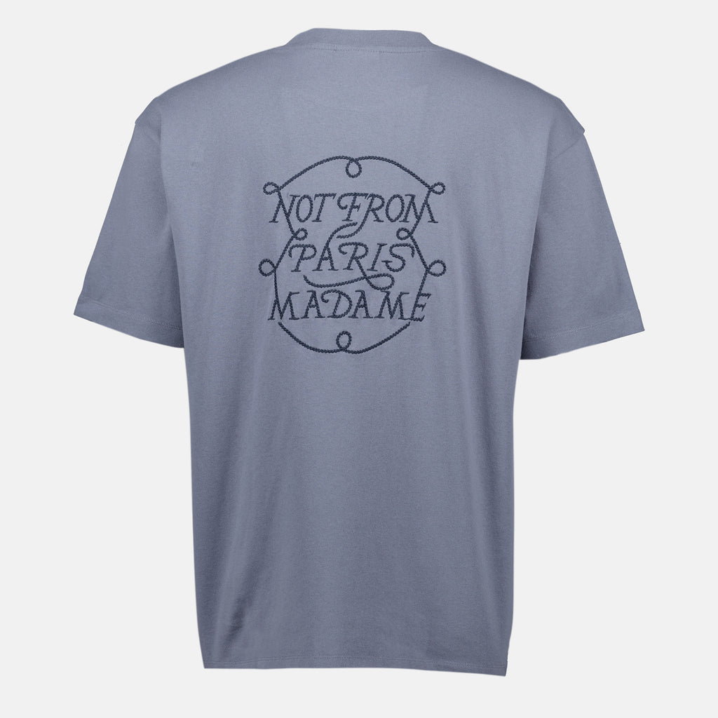 T-shirts T-shirt Slogan Tressé Drole De Monsieur Bleu Homme