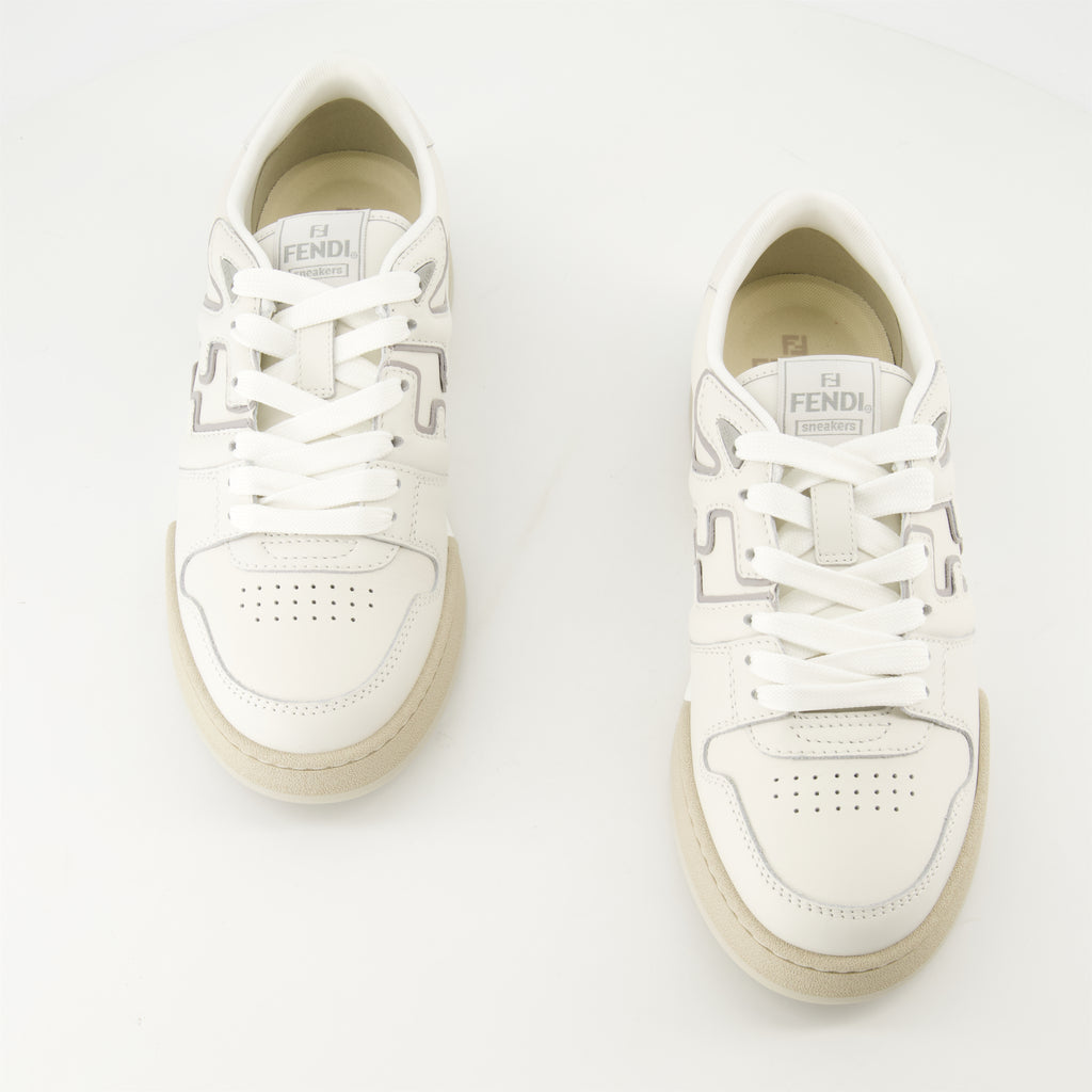 Baskets Baskets Fendi Match Fendi Beige Homme