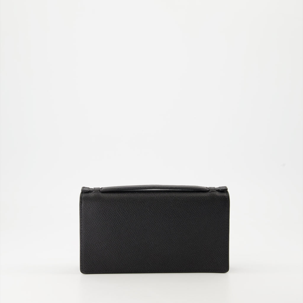 スモールレザーグッズ Portefeuille VLogo à chaîne Valentino Garavani 黒 Femme