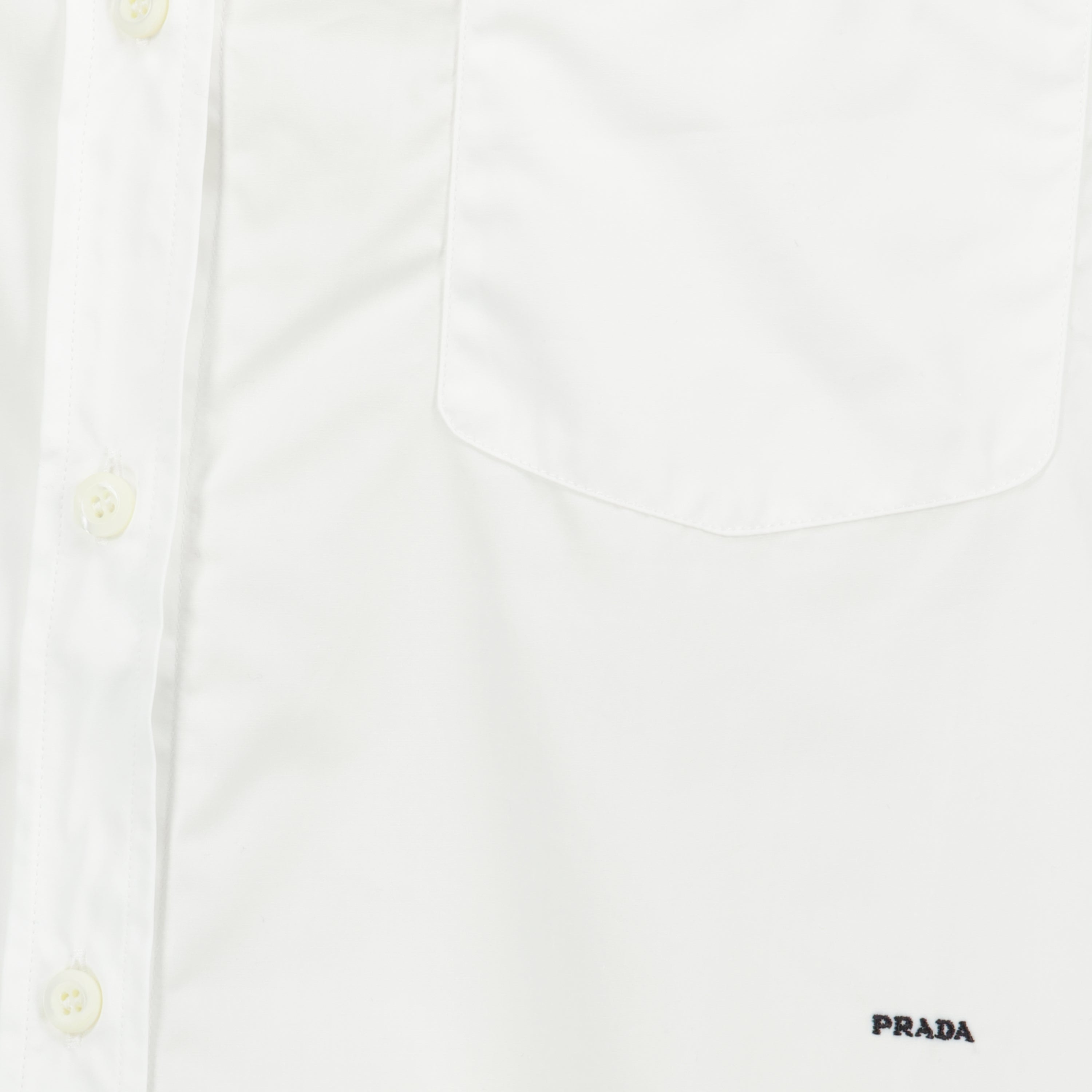 Chemises Chemise blanche en popeline Prada Blanc Femme