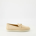 Mocassins Mocassins en cuir velours Tod's Beige Femme