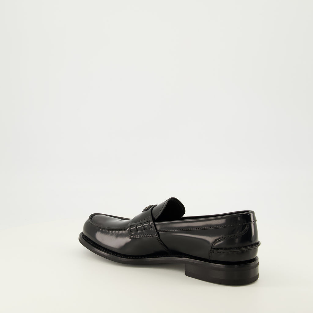 Mocassins Mocassins noir en cuir brossé Prada Noir Homme