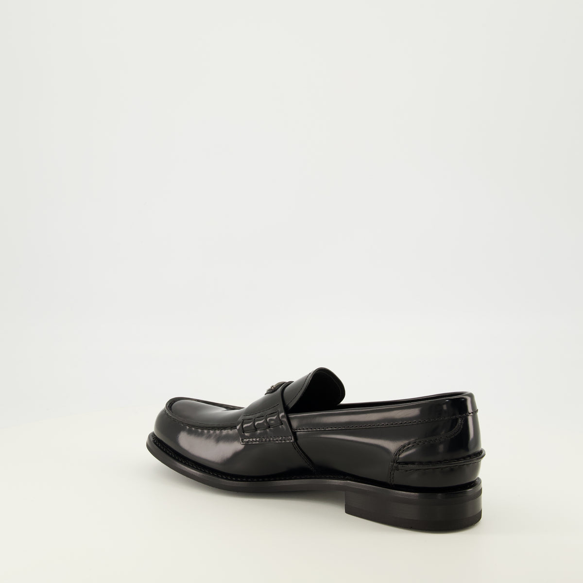 Mocassins Mocassins noir en cuir brossé Prada Noir Homme