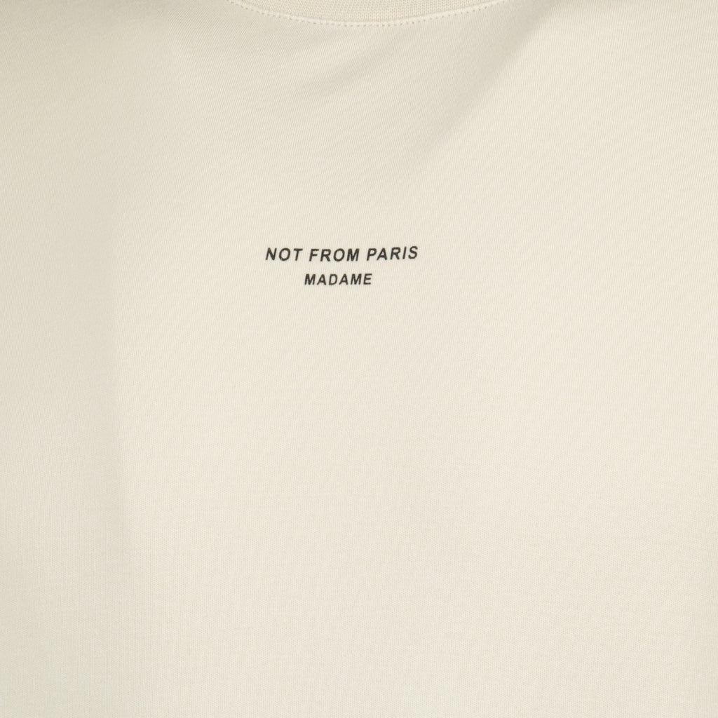 Image de l'article T-shirt Slogan Classique beige de la marque Drole De Monsieur pour Homme - Saison Printemps-Été 2026 - Vue détaillée_1