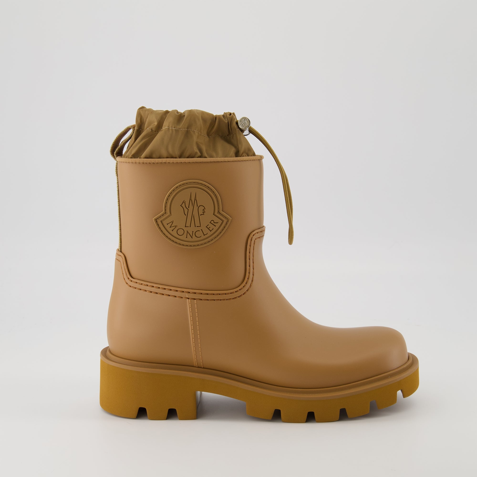 Bottines Bottes de pluie Kickstream Moncler Beige Femme