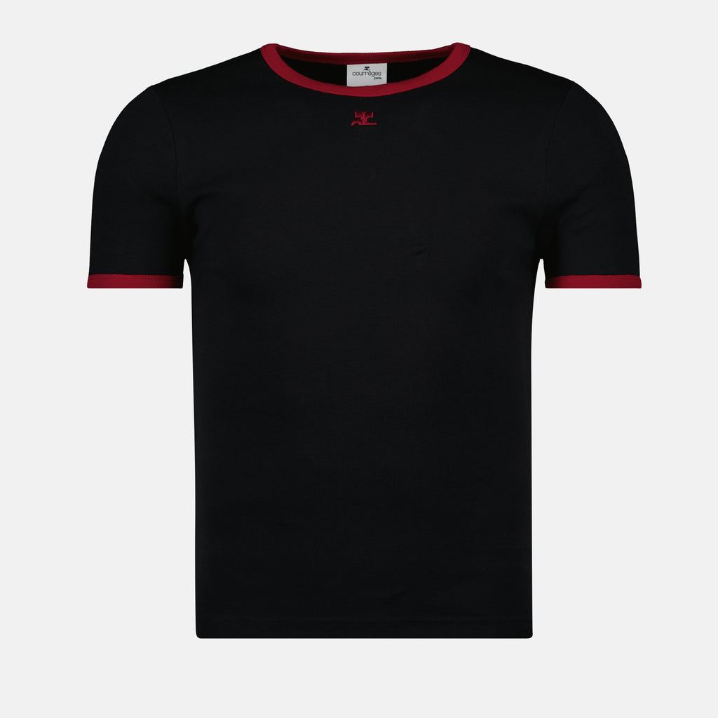 Camisetas T-shirt Assinatura Courrèges Preto Homme