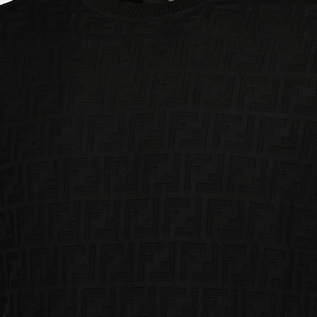 Bild des schwarzen FF T-Shirts von Fendi für Herren - Frühjahr/Sommer 2026 - Detaillierte Ansicht_1