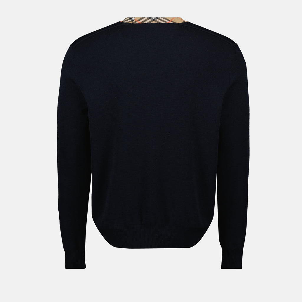 Imagen del suéter de lana a cuadros de Burberry para hombre - Otoño-Invierno 2025 - Vista Detallada_2