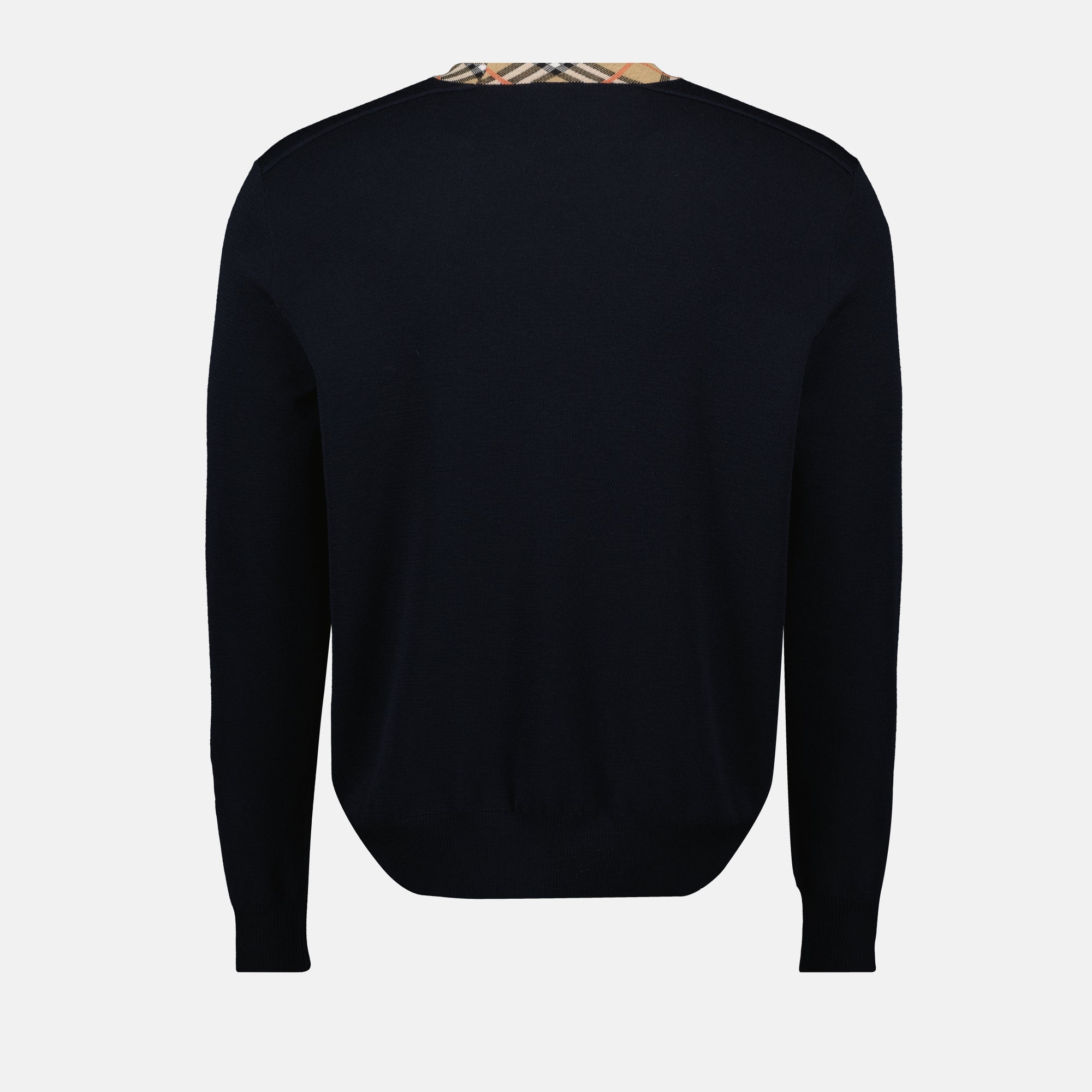 Imagen del suéter de lana a cuadros de Burberry para hombre - Otoño-Invierno 2025 - Vista Detallada_2