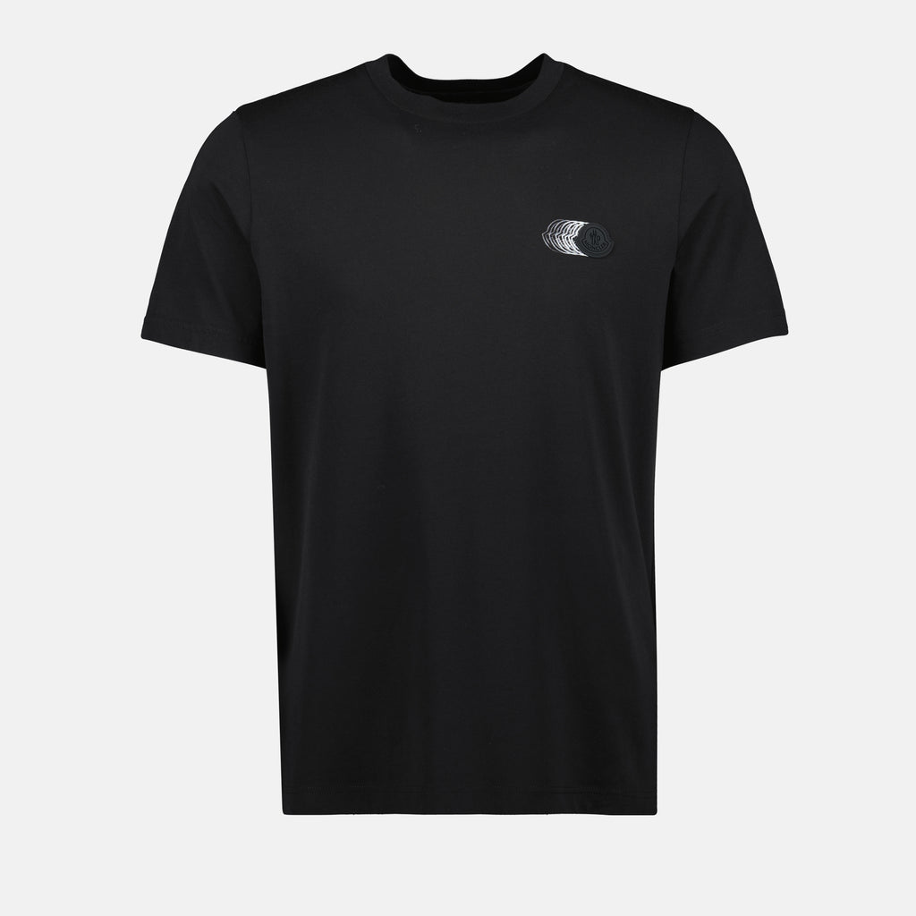 Tシャツ フェイドロゴプリントTシャツ Moncler 黒 Homme
