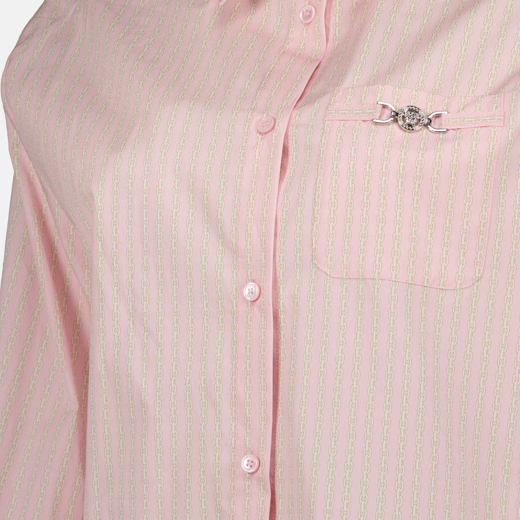 Camisas Camisa Cortada Versace Rosa Femme
