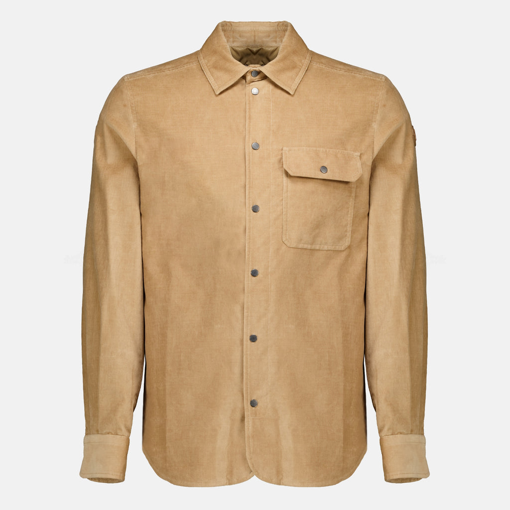 Chemises Camicia in velluto a coste beige Moncler Beige Homme