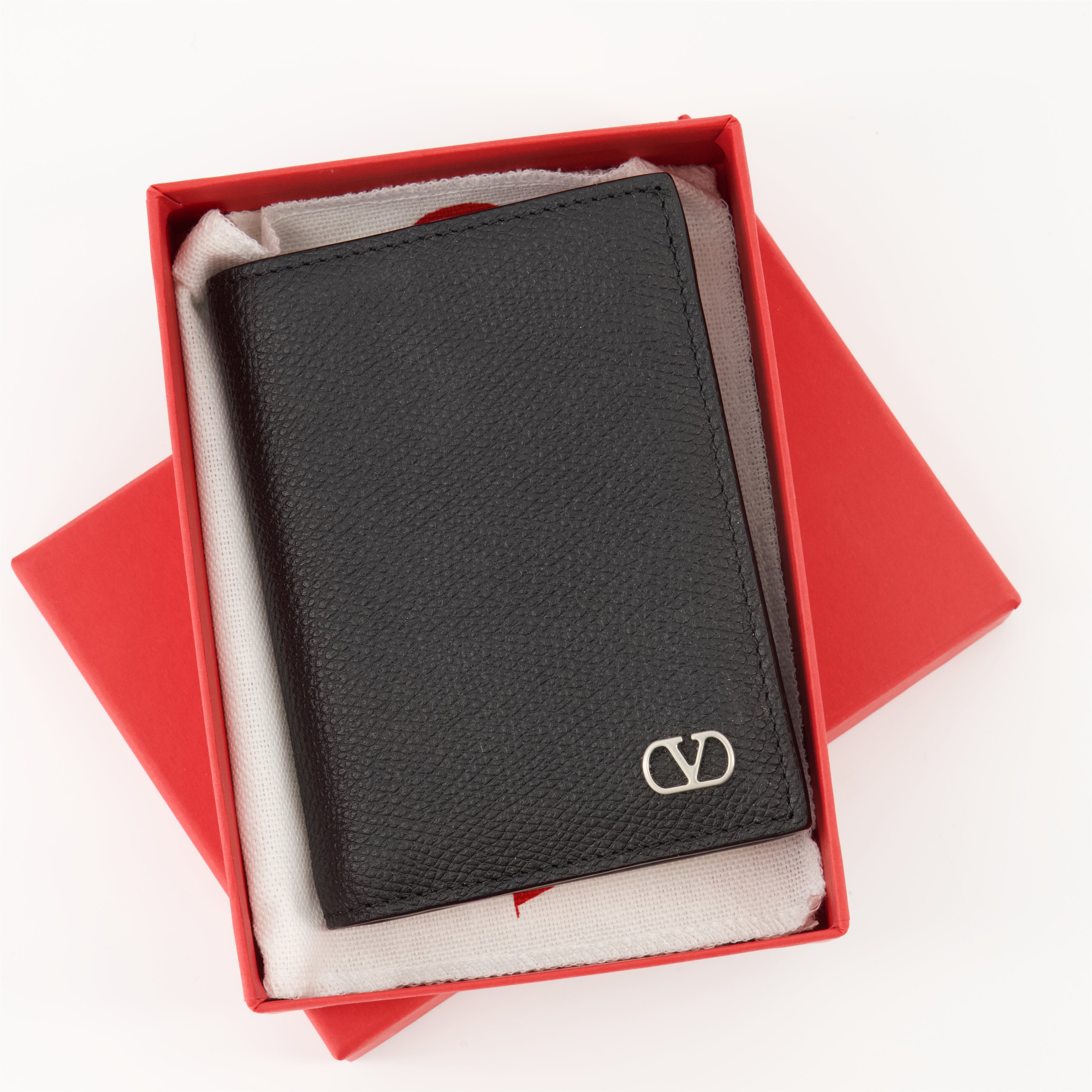 Small leather goods VLogo Vertical Wallet Valentino Garavani Black Homme