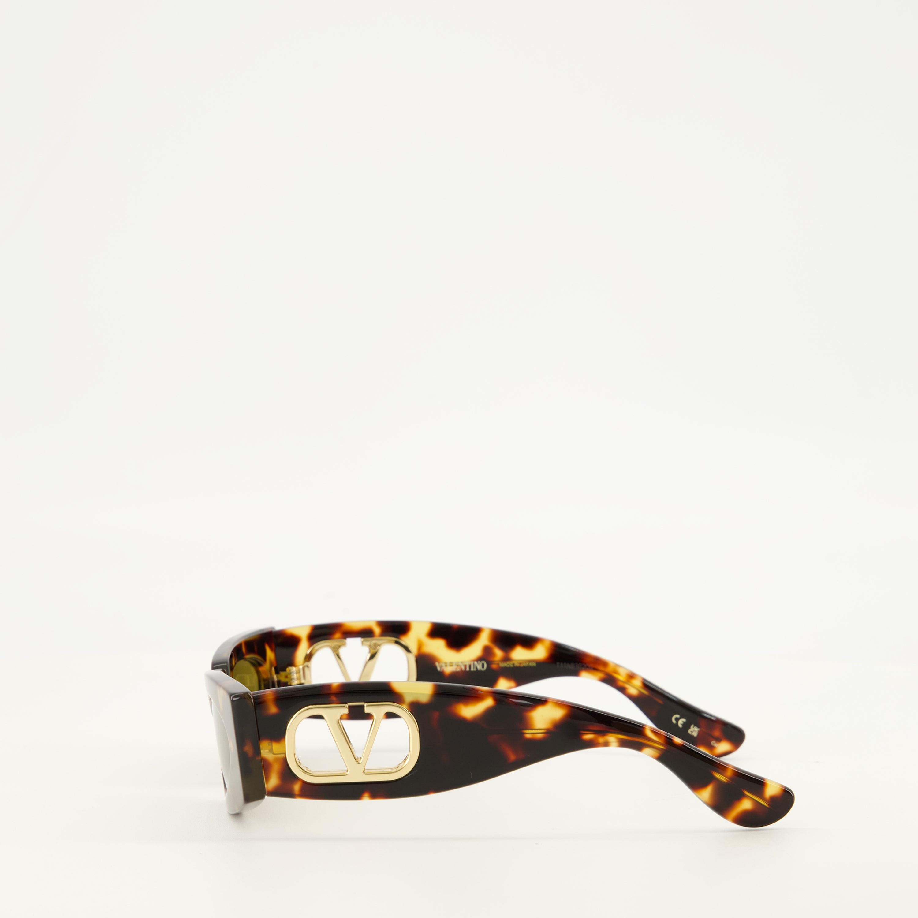 Lunettes 직사각형 거북이 껍질 안경 Valentino Garavani Marron Femme