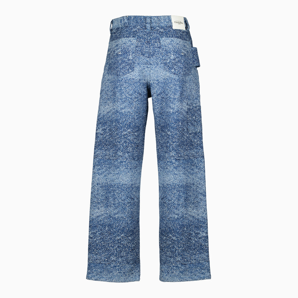 Immagine dei jeans Carpenter blu del marchio Dior per Uomo - Collezione Autunno-Inverno 2025 - Vista Posteriore