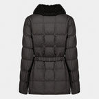 Manteaux Black Swan Belted Down Jacket Moncler Noir Femme
