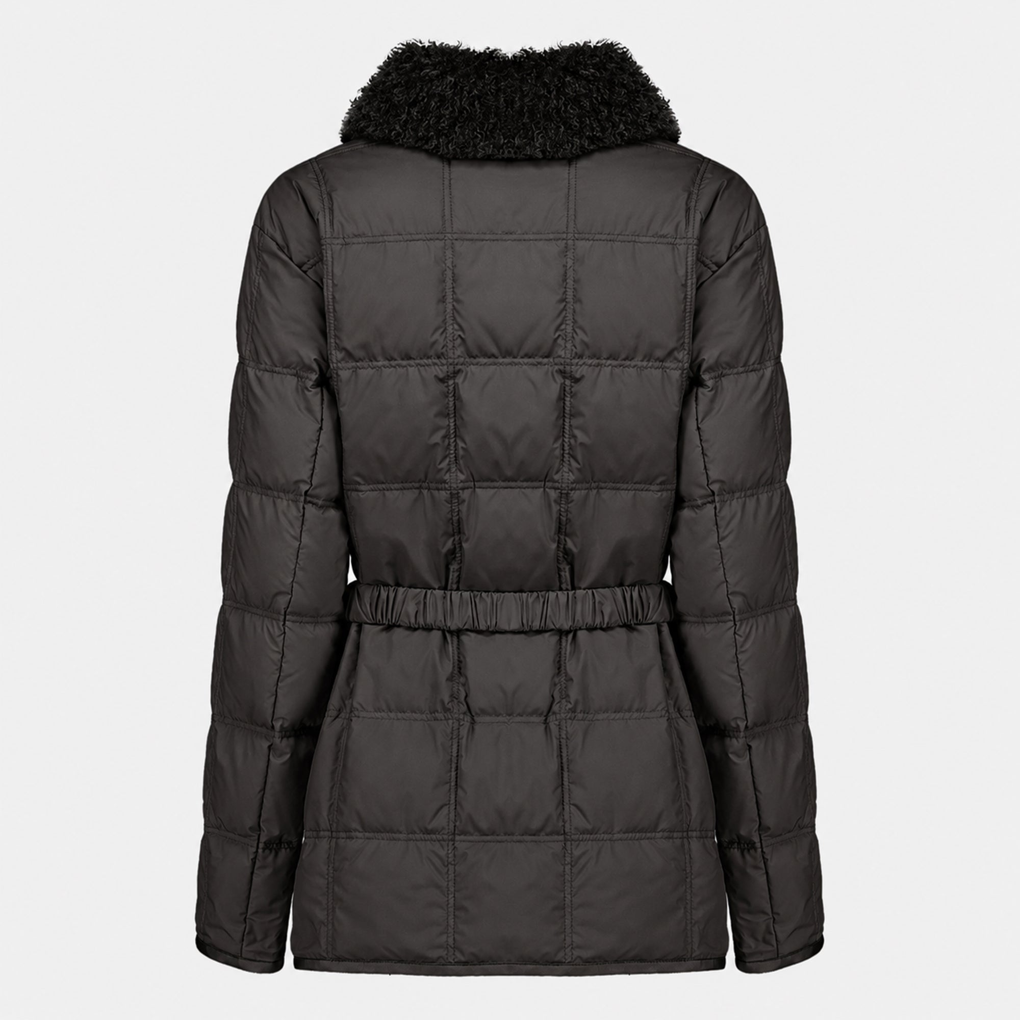 Manteaux Doudoune à ceinture Cygnes noir Moncler Noir Femme