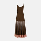 Vestidos Vestido de Tecido Fendi Marrom Femme
