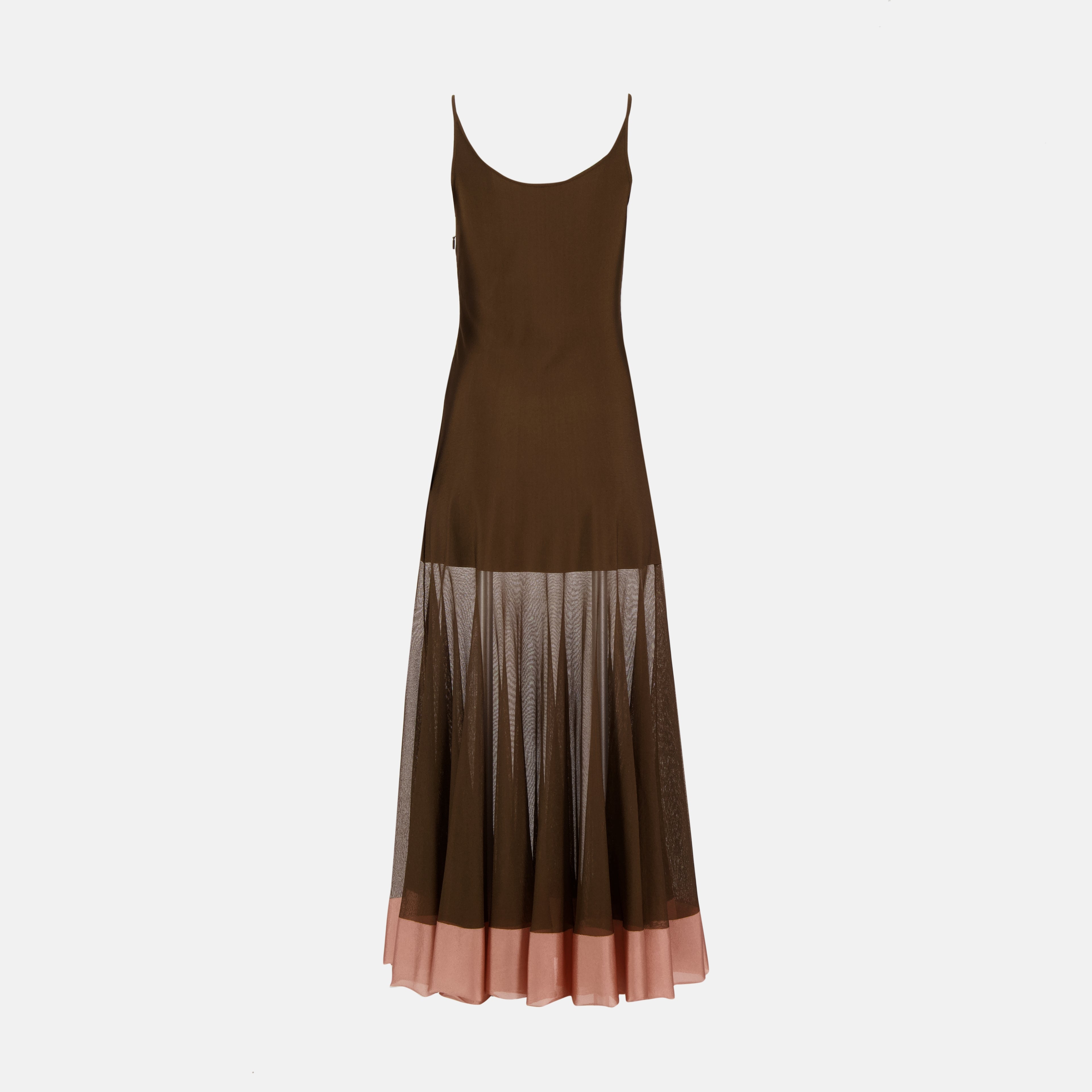Vestidos Vestido de Tecido Fendi Marrom Femme