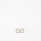 Bijoux Broche Vlogo en cristaux Valentino Garavani Argenté Femme
