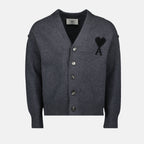 Image de l'article Cardigan Ami de coeur de la marque Ami PARIS pour Unisex - Saison Automne-Hiver 2025 - Vue de Face