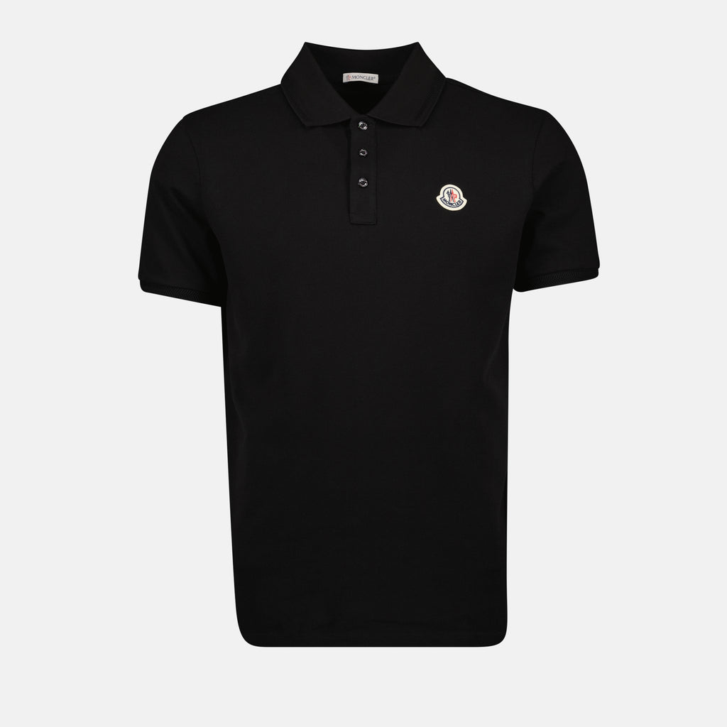 Polos Polo con Logo Moncler Negro Homme