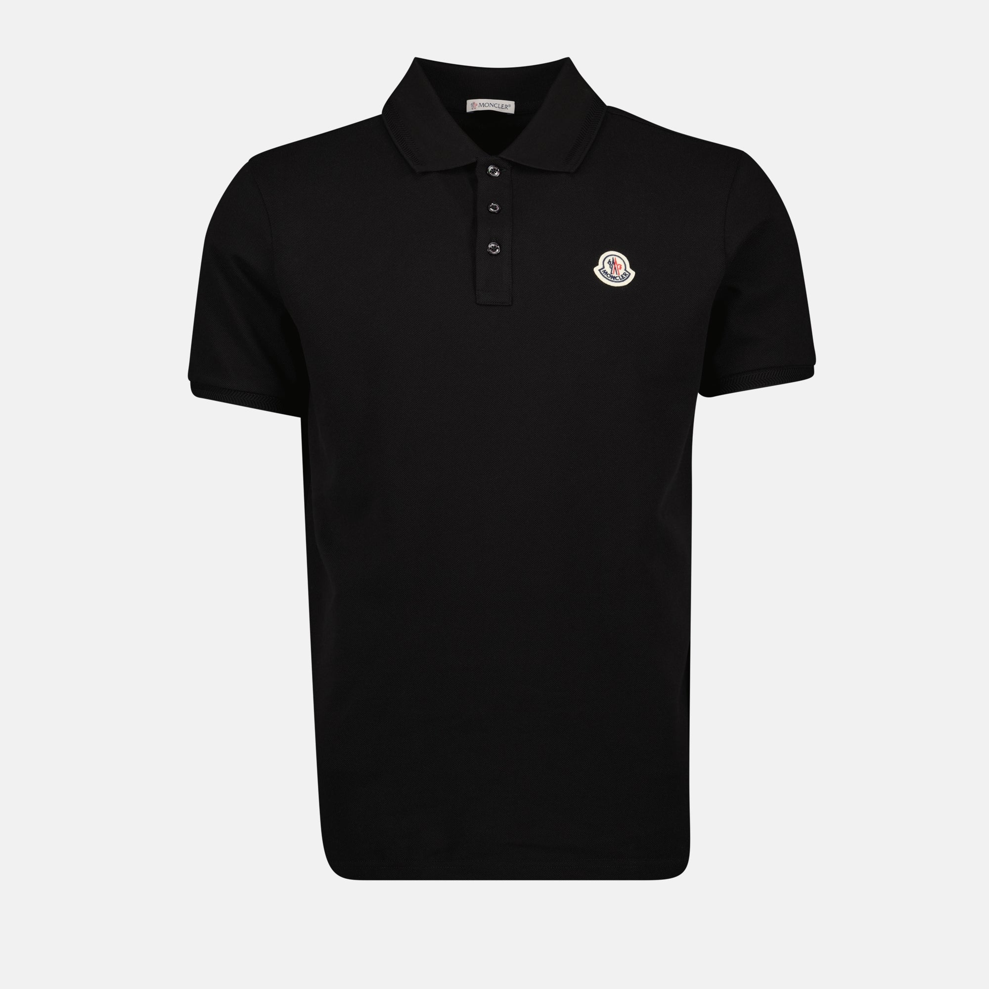Polos Polo con Logo Moncler Negro Homme