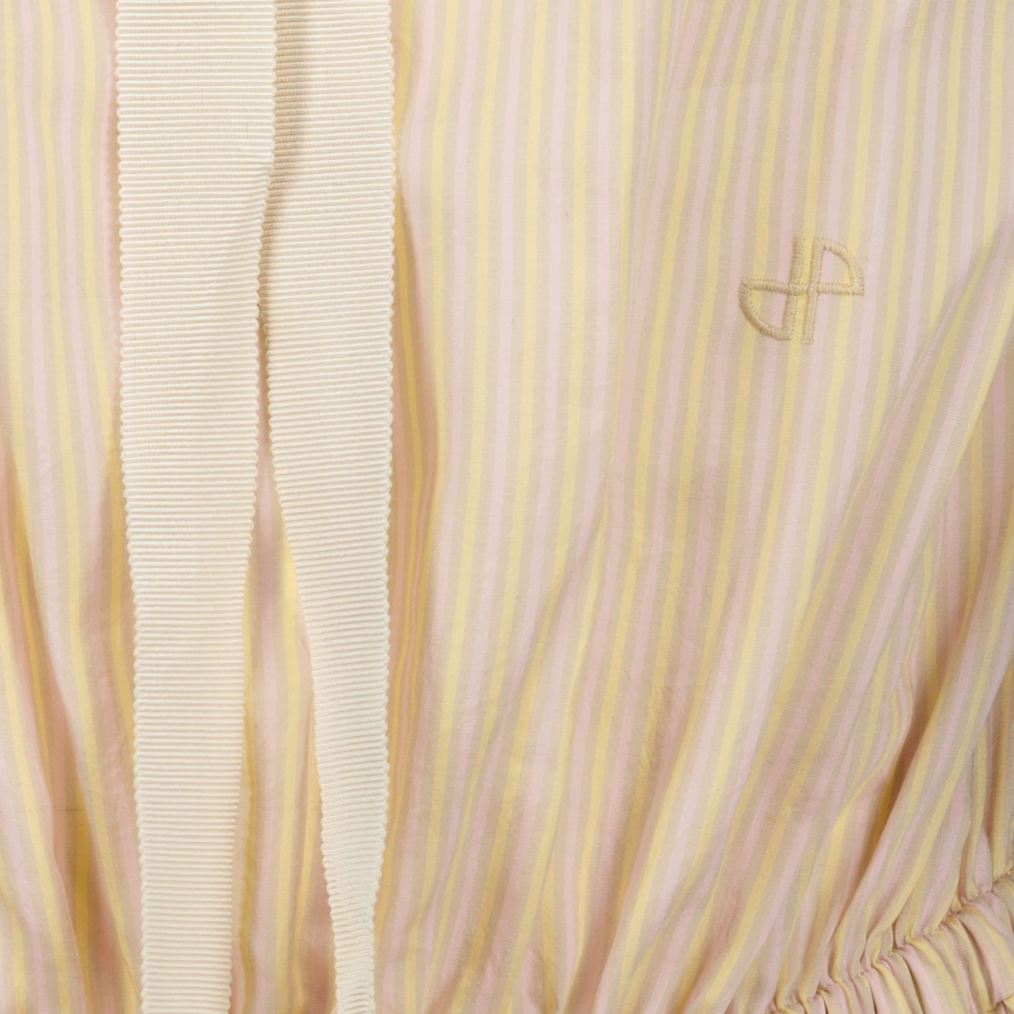 Robes Abito Maxy in Seta Striata Beige Patou Rose Femme