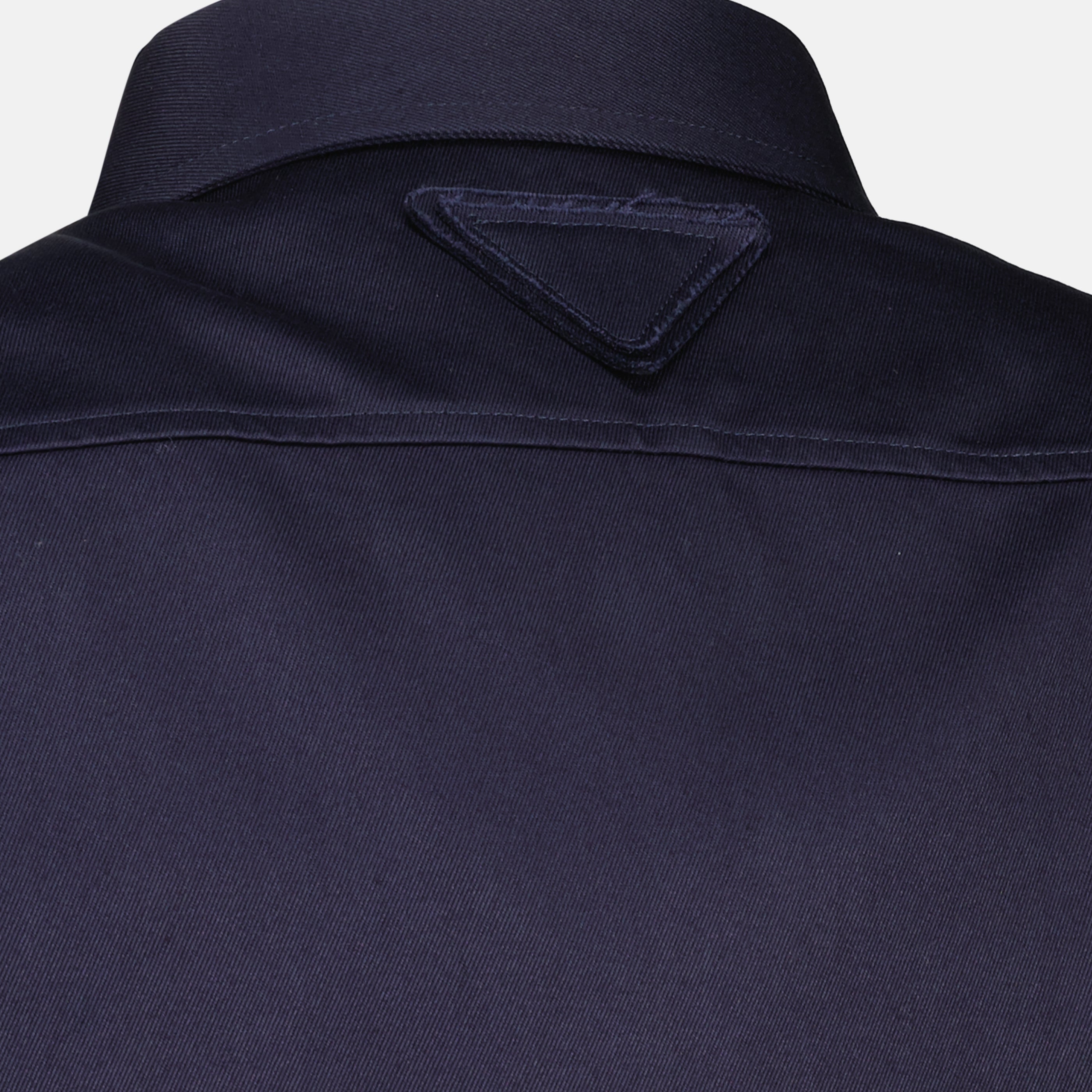 Image de l'article Chemise à poches bleu foncé de la marque Prada pour Femme - Saison Printemps-Été 2026 - Vue détaillée_2