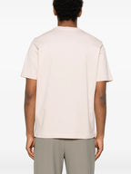 T-shirts T-shirt à logo brodé Moncler Rose Homme