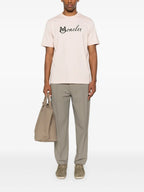 T-shirts T-shirt à logo brodé Moncler Rose Homme