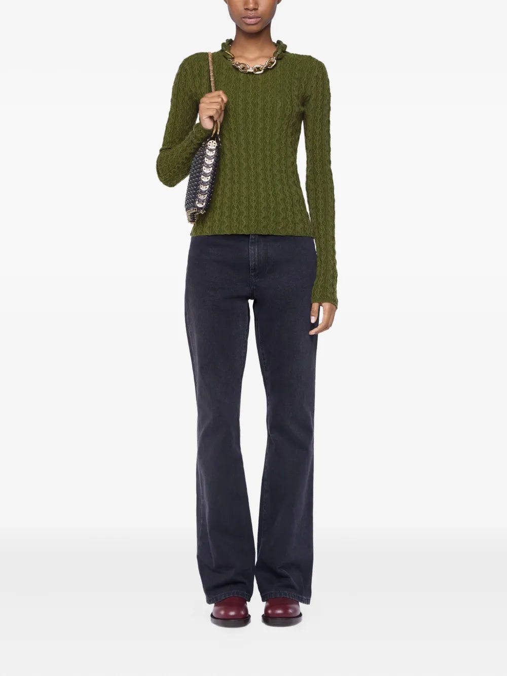 Image de l'article Pull à chaîne de la marque Rabanne pour Femme - Saison Automne-Hiver 2025 - Vue de Dos