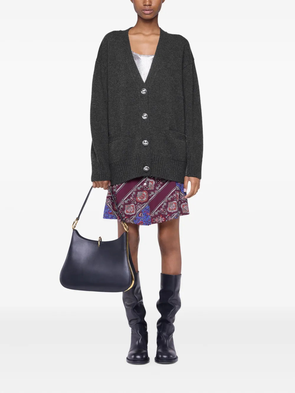 Image de l'article Cardigan en laine de la marque Rabanne pour Femme - Saison Automne-Hiver 2025 - Vue de Dos