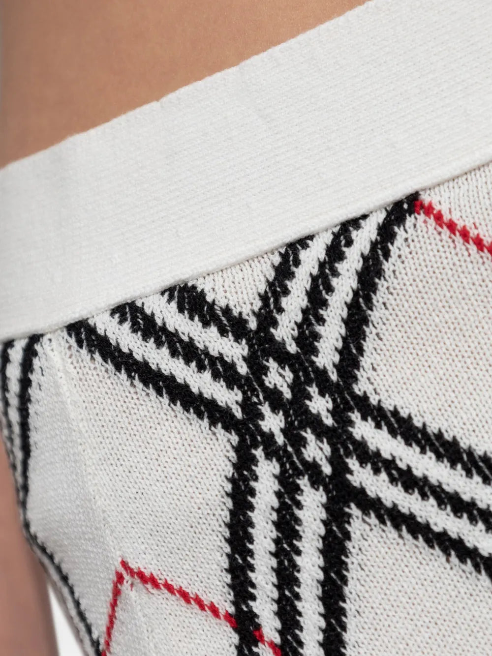 Jupes Jupe midi Check Burberry Blanc Femme