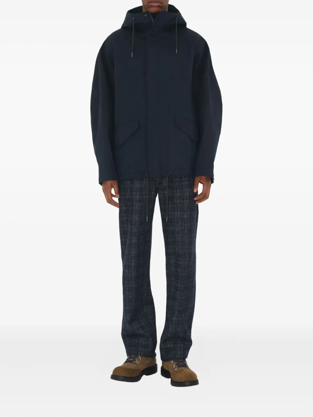 Image of the Burberry brand short parka for men - Autumn-Winter 2025 - Back View