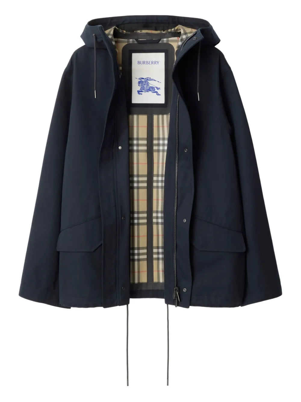Image of the Burberry brand short parka for men - Autumn-Winter 2025 - Detailed View 7